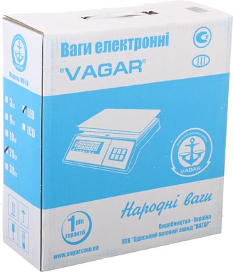 Ваги фасувальні VAGAR VW-LN - 3 кг з повіркою