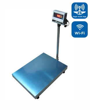 Товарные весы ЗЕВС ВПЕ МВ12 (нержавеющее исполнение) В600x800 - 300 кг Wi-Fi